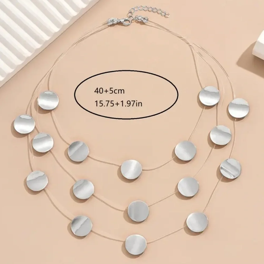 Boutique Elegant Silver Invisible Necklace Design
